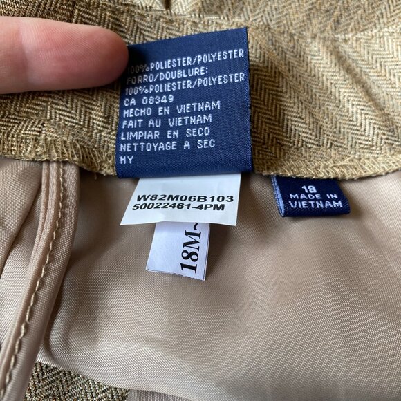 NWT Evan-Picone Pant Suit 18 40" waist Dijon Brown Port Elizabeth Shawl Collar - Picture 14 of 16